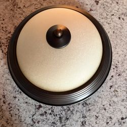 11 in. 1-Light Ceiling Bronze Flush Mount with Frosted Glass Shade