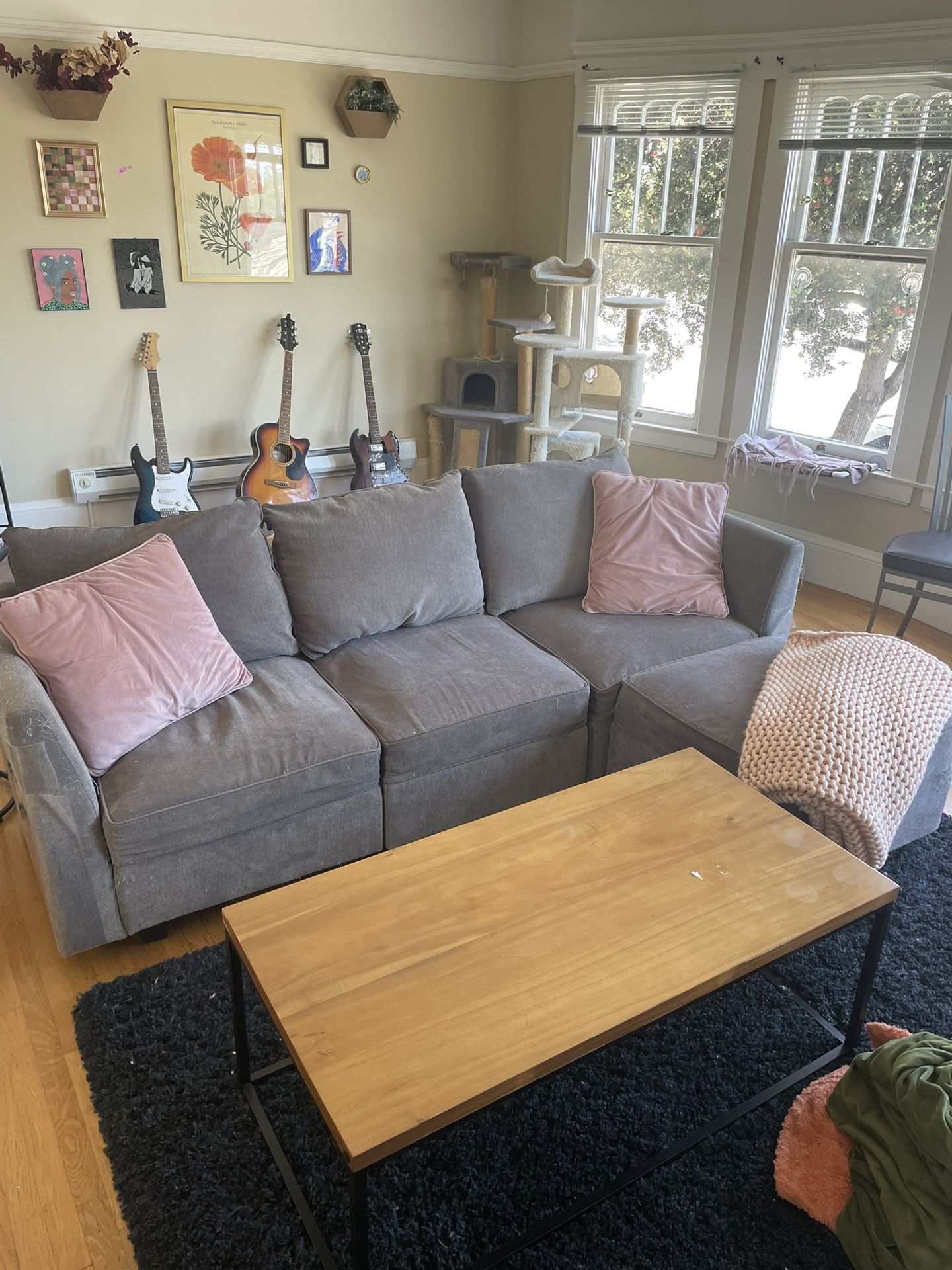 Grey L Shaped Couch