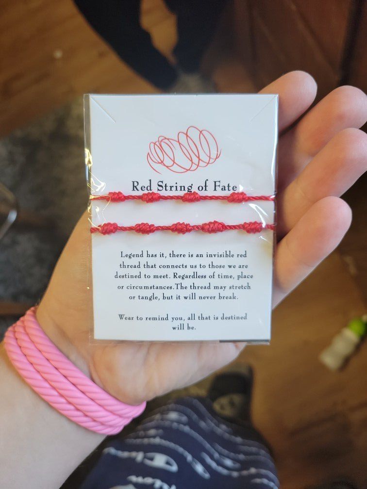 Set Of 2x Bracelets Red String Of Fate Bracelet Pack Of Two [2] New 