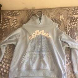 Used Blue Sp5der Hoodie 