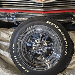 Rocket Racing Wheels 5 Lug Uni Lug Chevy Ford Dodge 15 Inch Bfgoodrich TA Tires $Trade American Racing Torque Trust US Mag Daytons Tru Classics Cragar