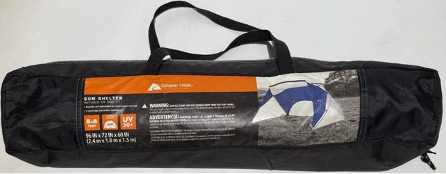 Ozark Trail Sun Shelter Shade Tent 8' × 6' with UV Protectant Coating