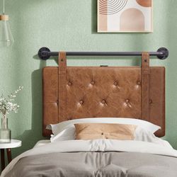 Brand New Twin Bed With Tufted Leather Headboard, Bed Frame, Hybrid Mattress and Smart Box Spring Delivery Available