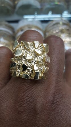14k gold nugget ring 30 grams