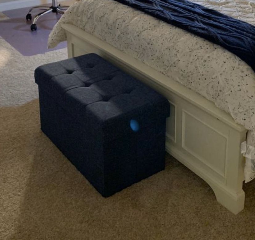 Large storage ottoman bench foot rest