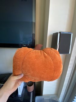 Orange Pumpkin Fall Halloween Plush Stuffed Decoration / Pillow