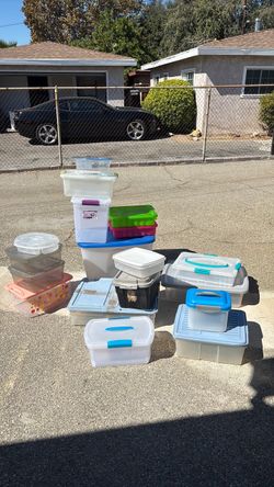 18 storage totes/ containers