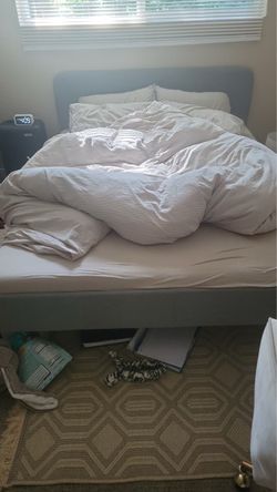 IKEA queen platform bed and mattress