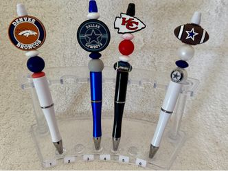 Handmade NFL Team Beaded Ballpoint Pens Set of 4