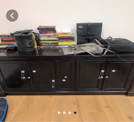 Black Wood Sideboard Buffet Cabinet