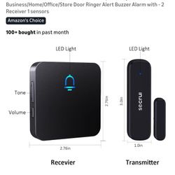 SECRUI Wireless Door Chimes When Entry for Business/Home/Office/Store (500ft Range 32 Chimes Adjustable Volume) Door Open Ringer Alert Buzzer Alarm - 