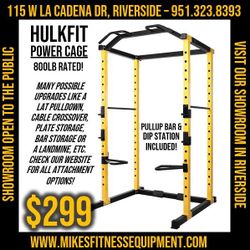 Squat Rack Power Cage Olympic Bench Home Gym Bar Plates 