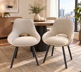 $150 - 2 Piece 360° Swivel Dining Chairs – (New in Box 📦) Available in sets of 4 or 6