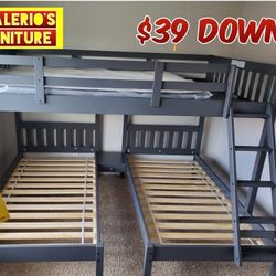 Triple Bunk Bed $39 Down No Credit Needed 