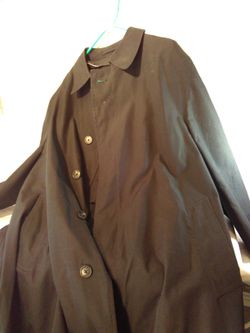 44l long men's black long rain coat outer layer only