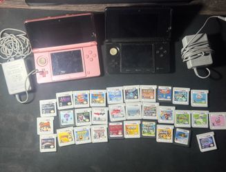 Nintendo 3DS Collection Bundle - 2 Consoles + Games + Case