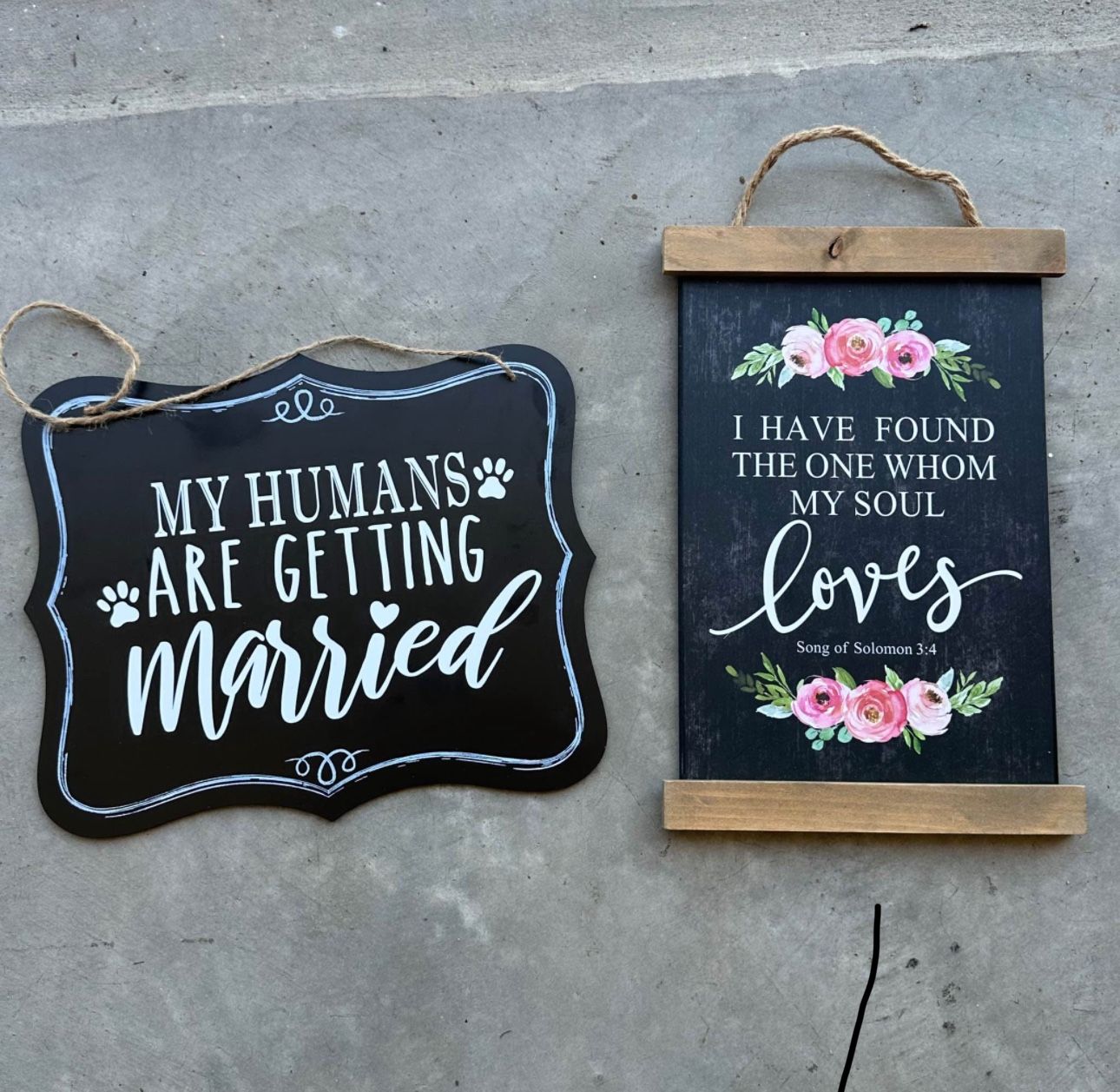 Wedding signs