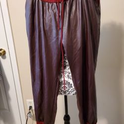Perfectly Priscilla Faux Leather Joggers Size XL