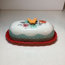 Pioneer Woman Butterfly Butter Dish