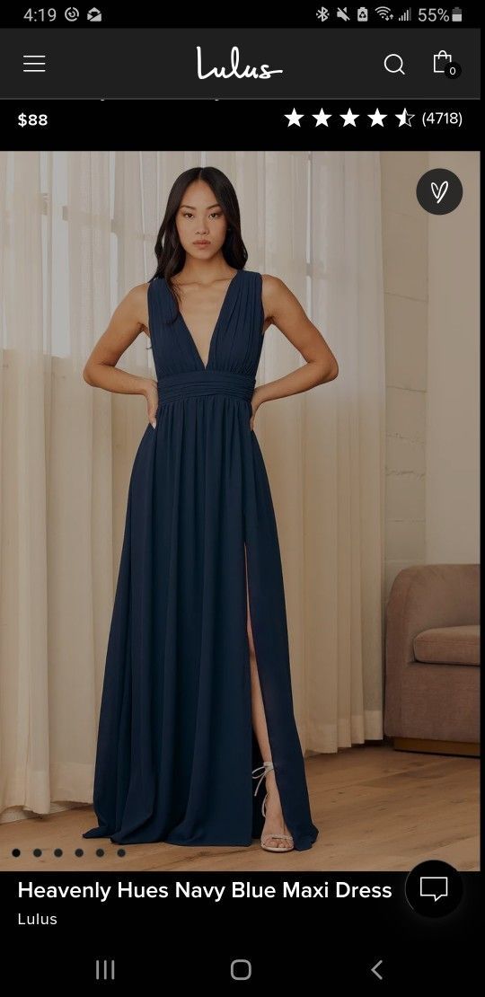 Navy Blue Long Dress