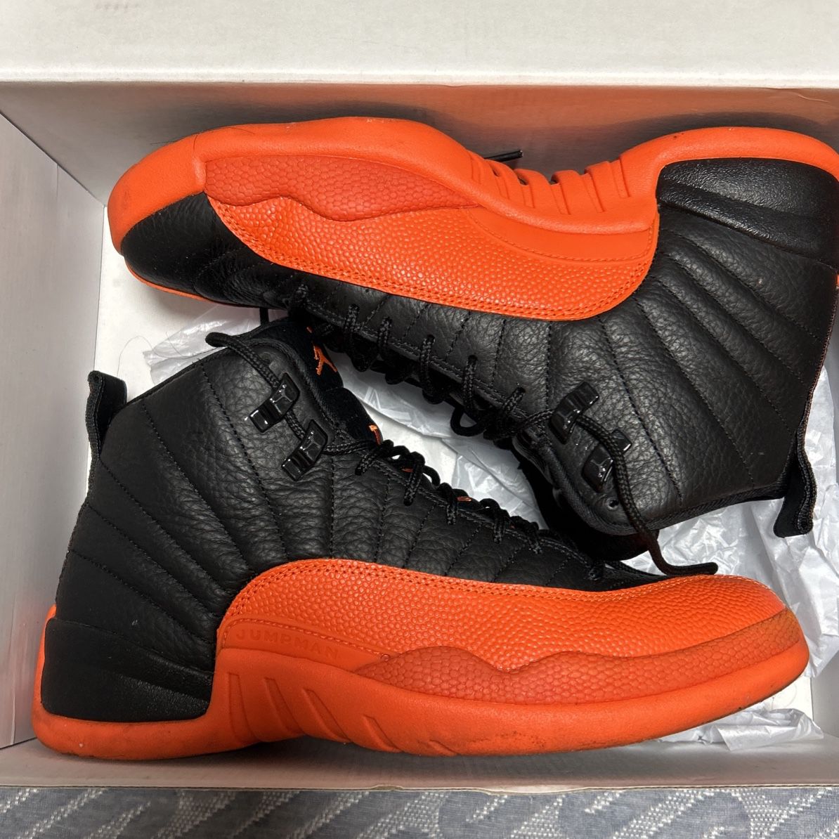 Orange And Black Jordan 12s