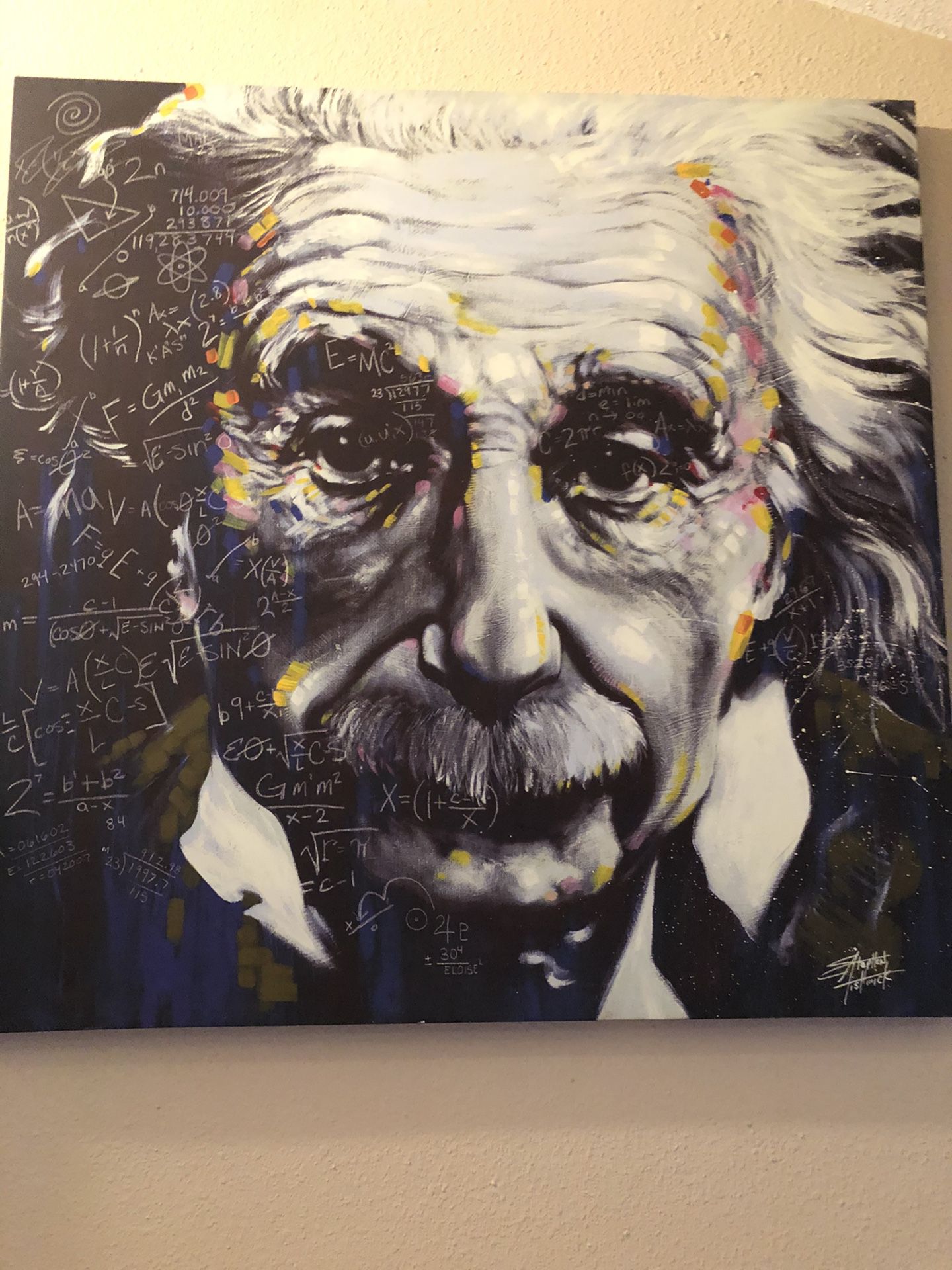 Einstein wall art 40x40