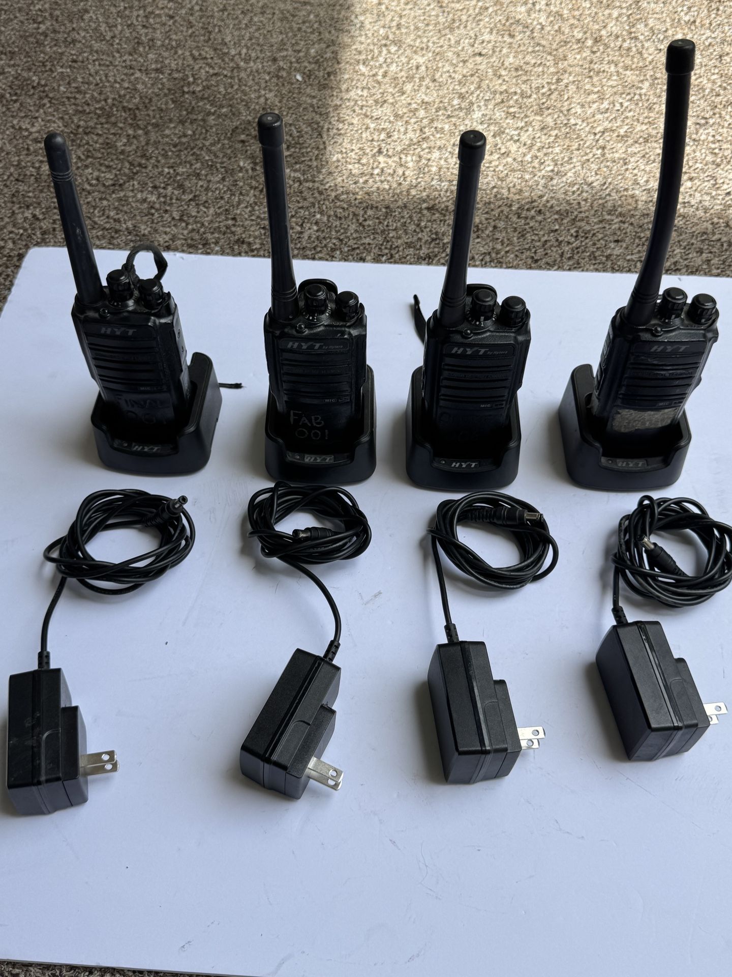 HYT BY HYTERA TC-508 TWO WAY RADIO LOT OF 4