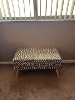 Patterned Ottoman Bench