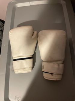 White Boxing Gloves with Velcro Strap