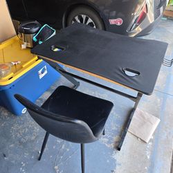 Desk and chair