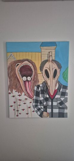 Original Beetlejuice Art - "The Maitlands" 16x20 Acrylic Painting