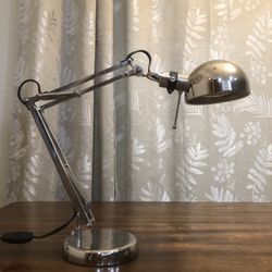 IKEA Forsa Work Lamp, Nickel Plated, Industrial Quality Desk Lamp