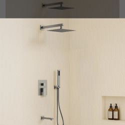 Everstein 10 Inch High Pressure Water Fall Shower System - Brushed Nickel