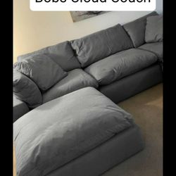 Gray Cloud Dupe Modular Sectional Couch Sofa 