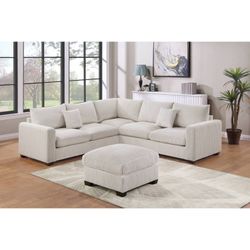 Beautiful Sofa Sectional W/ Free Ottoman