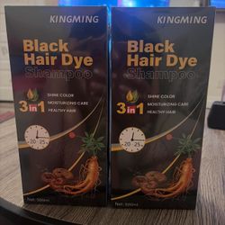Kingming Black Hair Dye Shampoo 3-in-1 – 2 Pack