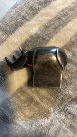 Gunnar cyren silver zoo rhino figurine