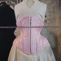 18” MCC35-R Pink Rose Satin Underbust Corset 