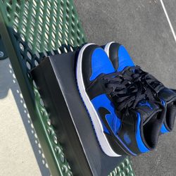 Blue Jordan 1s 