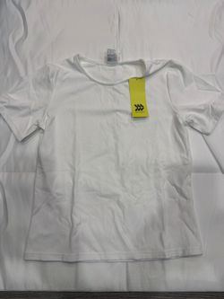 All in Motion White Short Sleeve Crewneck T-Shirt Size M