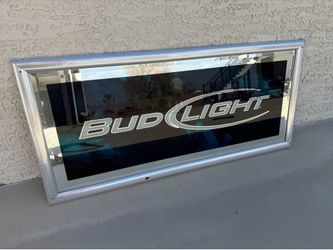 Bud Light Mirrored beer sign