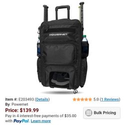 Rolling Baseball / Softball Catcher Bag