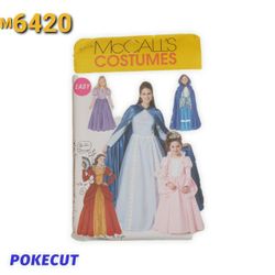 McCalls Girls Easy Sewing Pattern 6420 Princess Costumes (McCalls-6420-M(FP))