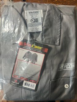 FR long sleeve coverall 100% cotton color gray
