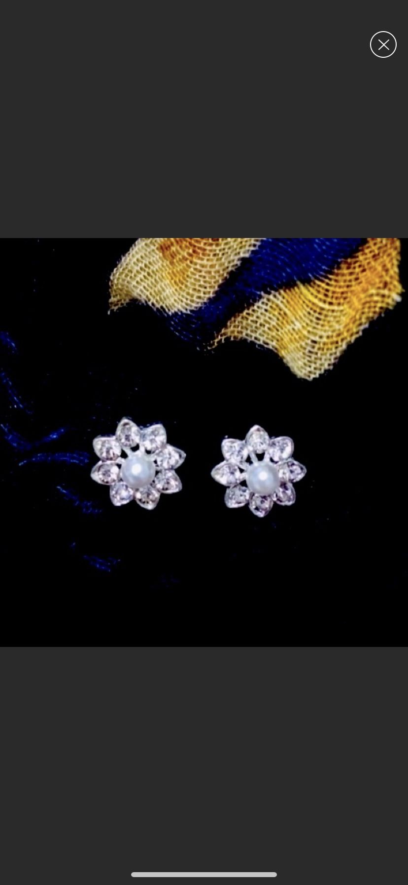 925 silver coated alloy earrings studs #27