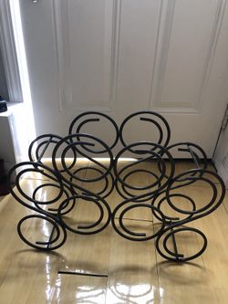 Heavy wrought iron wine rack