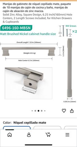 Cabinet hardwares  (10 Pieces )￼/ Herrajes para gabinetes / agarraderas