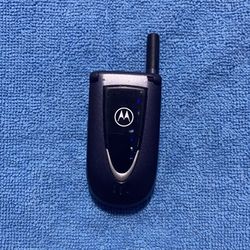Motorola V66 - Blue and Silver ( T-Mobile ) Very Rare Cellular Flip Phone