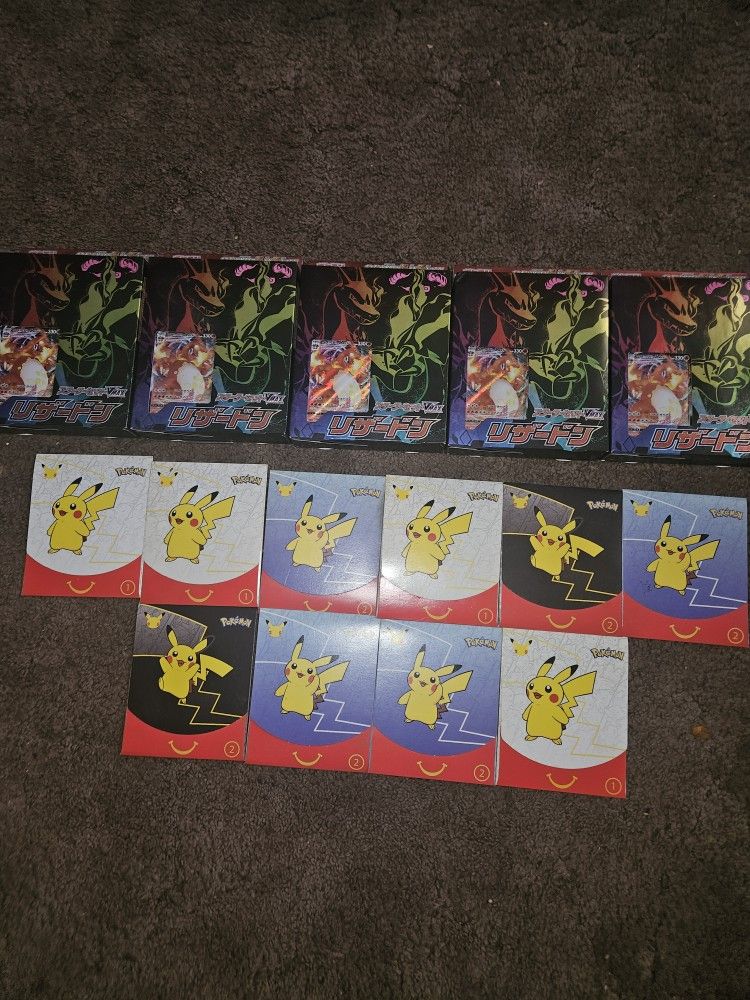 Charizard VMAX Japanese theme decks & McDonald's booster packs