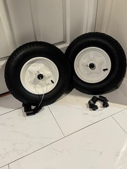 16 Inch Pneumatic Wheelbarrow Replacement Wheels, 5/8" Bearings, Adjustable 3" to 7" Centered Hub, for Wheelbarrows, Garden Carts, Yard Wagons $35 eac